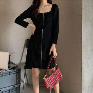 Long-sleeve Zipped Dress