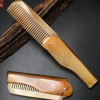 Foldable Horn Hair Comb As Shown In Figure - One Size