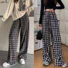 Houndstooth Loose-fit Pants