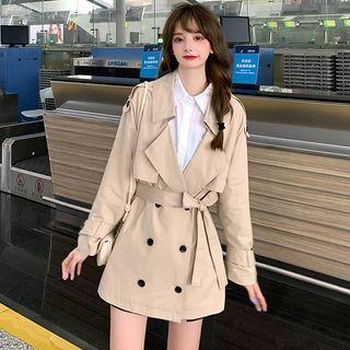 Double-breasted Midi Trench Coat / Trench Jacket