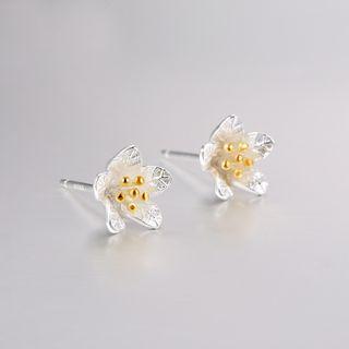 Sterling Silver Flower Studs