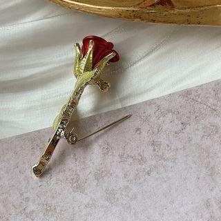 Rose Brooch Green - One Size