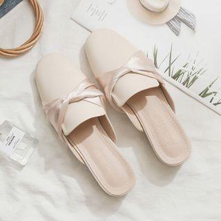 Twisted Chunky-heel Mules