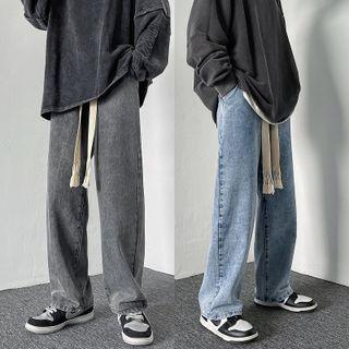 Fleece Lined Loose Fit Jeans