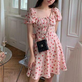 Square Neck Floral A-line Dress (various Designs)