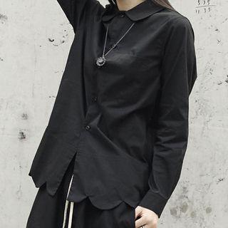 Long-sleeve Wavy Edge Shirt