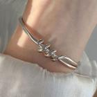 Layered Open Ring Bracelet - Layered - Silver - One Size