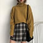 Turtleneck Long Sleeve Knitted Top