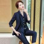 Single-breasted Vest / Blazer / Dress Pants / Set