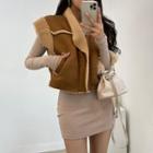 Short Faux-shearling Vest