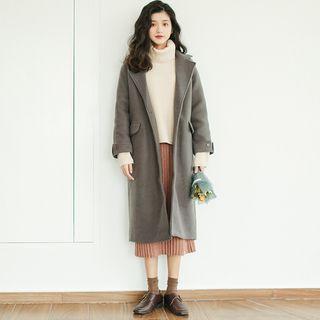 Single Button Notch Lapel Coat
