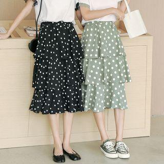 Polka Dot Tiered Skirt