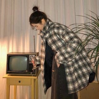 Check Loose-fit Puffer Jacket