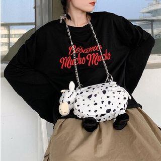 Milk Cow Crossbody Bag Black & White - One Size