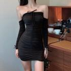 Off-shoulder Mini T-shirt Dress