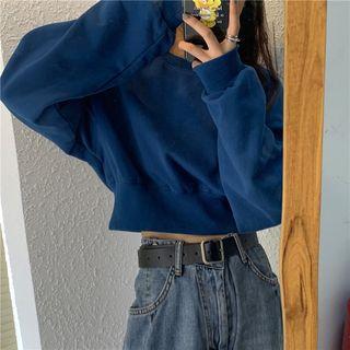 Cropped Crew-neck Pullover