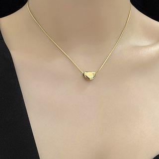Bean Pendant Necklace Gold - One Size