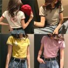 Print Short-sleeve Slim-fit T-shirt