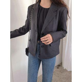 Single-breasted Herringbone Jacket One Size