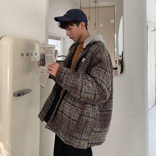 Detachable Hooded Wool Jacket