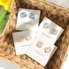 Resin Water Ripple Print Square Earring