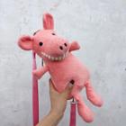 Stuffed Pig Crossbody Bag Pink - One Size