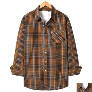 Long-sleeve Loose-fit Madras-check Shirt