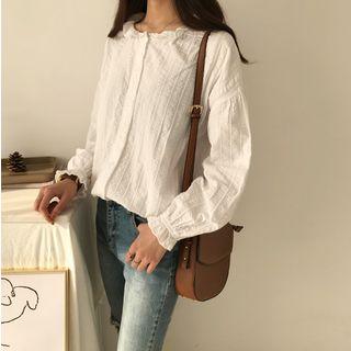 Pinafore Mini Dress / Frill-trim Shirt