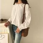 Pinafore Mini Dress / Frill-trim Shirt
