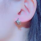 Star Rhinestone Earring 1 Pr - Gold - One Size