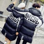 Couple Matching Lettering Puffer Coat
