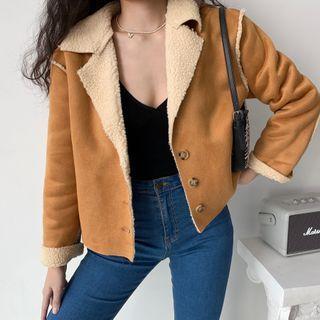 Lapel Fleece Suede Bolero