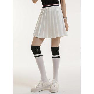 Contrast-trim Mini Tennis Skirt With Inset Shorts
