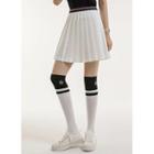 Contrast-trim Mini Tennis Skirt With Inset Shorts