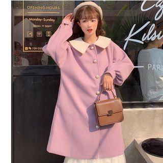 Balloon-sleeve Collared Coat
