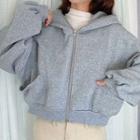 Rabbit Ear Accent Zip-up Hoodie