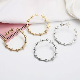Star Alloy Hoop Earring