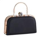 Rhinestone Faux-leather Handbag