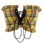 Plaid Lace-up Tube Top