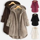 Hooded Double-sided Sweatshirt Buttoned Cardigan