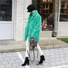 Double-breasted Fuax-fur Jacket