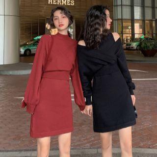 Set: Knit Top + Sleeveless Knit Dress