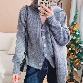 Set: V-neck Cardigan + Scarf