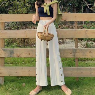 Button-side Boot-up Pants
