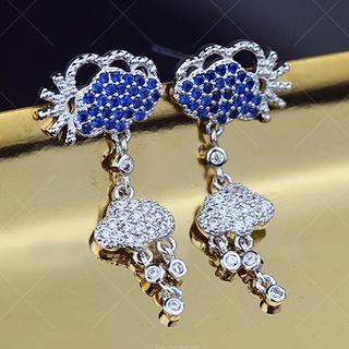 Rhinestone Cloud Drop Earring