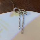 Bow Rhinestone Alloy Cuff Earring Jml5097 - 1 Pc - Right - Silver - One Size