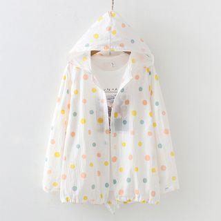 Light Dotted Hooded Jacket
