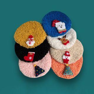 Christmas Applique Fleece Beret