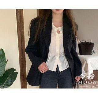 Single-breasted Wool Blazer One Size