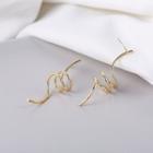 Twist Dangle Earring 1 Pair - Gold - One Size